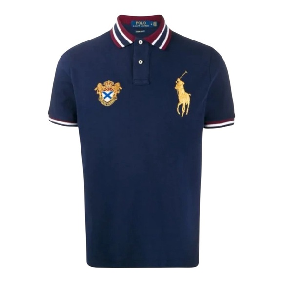 Polo Ralph Lauren Other - Polo Ralph Lauren Navy Crest Logo Big Pony Polo Shirt – Size L ✨